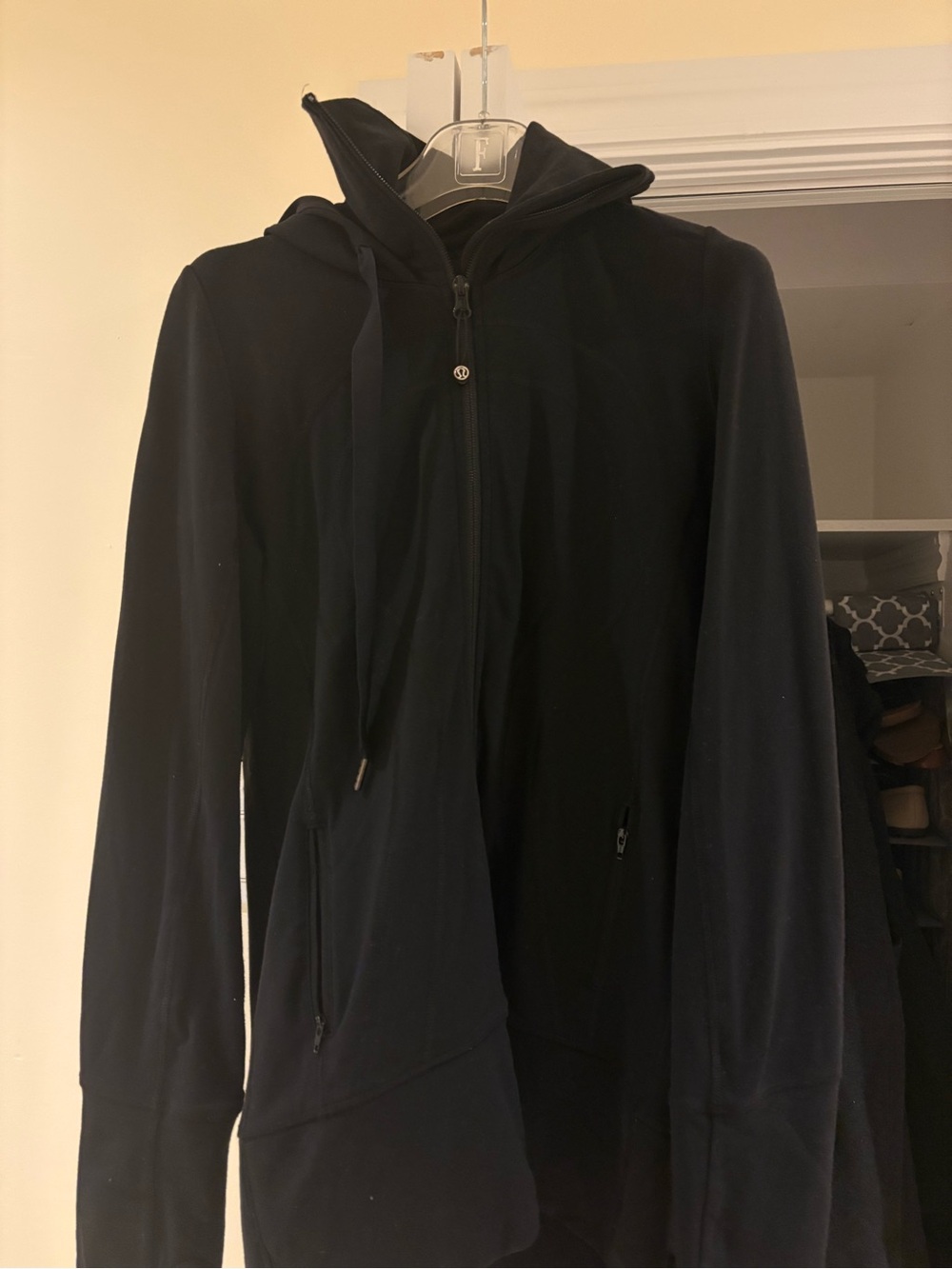 Women's Black Lululemon Hooded Zip Jacket - Classic Everyday Layer